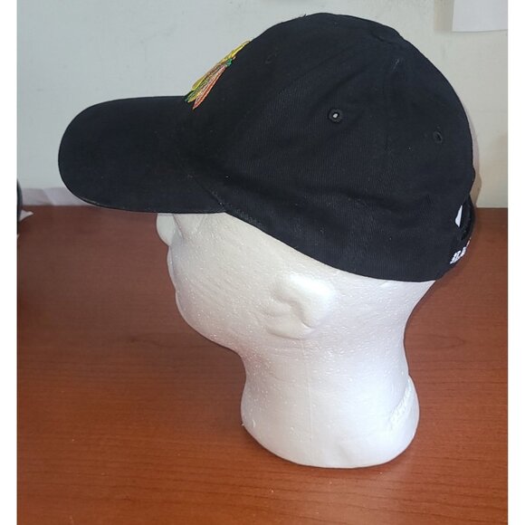 NHL Chicago Blackhawks Baseball Cap Hat Officially Licensed Black Adjustable - Picture 3 of 7